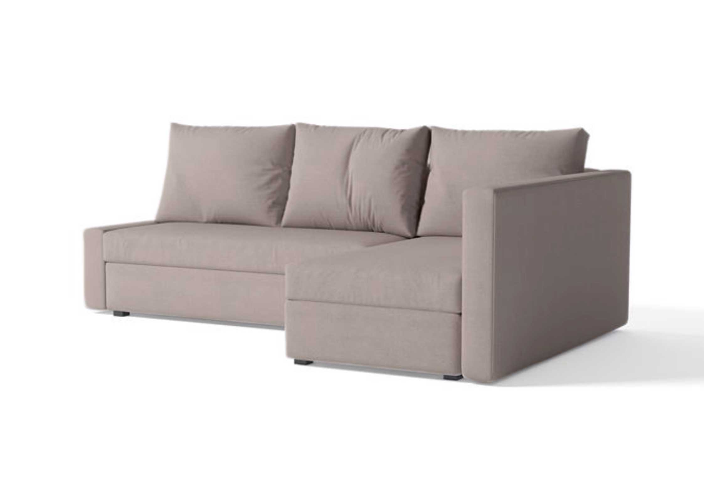 Beżowo szary narożnik rozkładany